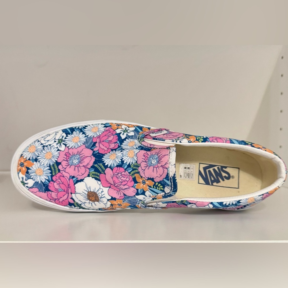 Vans “Of The Wall” Colorful Floral Classic Slip-On Shoes Size:Men’s 10 - Picture 10 of 10